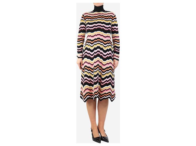 Missoni Zigzag-Pulloverkleid - Größe UK 10 Mehrfarben