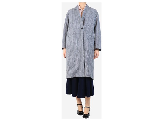 Isabel Marant Etoile Grey Henlo wool coat - size UK 8