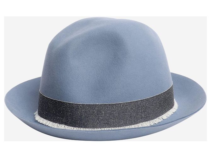Loro Piana Cappello fedora blu