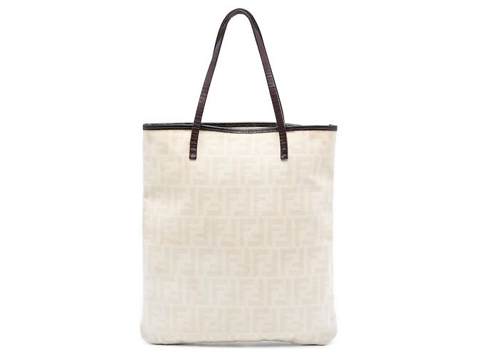 Fendi Braune Zucca Canvas Tasche