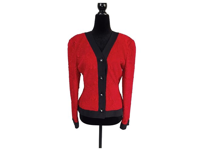 Mila Shön Mila Schon vintage giacca goffrata Nero Rosso