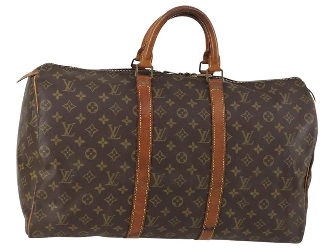 LOUIS VUITTON Bolsa Boston Monogram Keepall 50 M41426 LV Auth 155487 Monograma