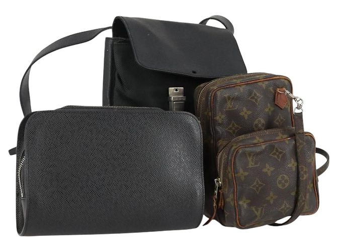 LOUIS VUITTON Borsa a Spalla Monogram Taiga Set da 3 Epicea LV Auth 152178 Monogramma
