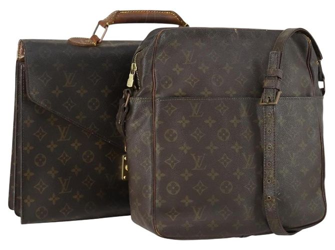 LOUIS VUITTON Bolsa de Hombro Monogram 2 Set LV Auth 151700 Monograma