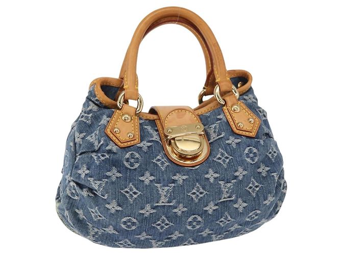 LOUIS VUITTON Monogram Denim Preity Handtasche Blau M95020 LV Auth 157975SAV