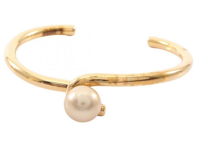 Céline Pulseira de pérolas em nó banhada a ouro Celine Dourado