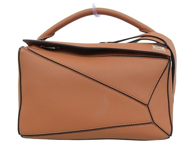 Borsa a mano Loewe Puzzle Medium in pelle Marrone