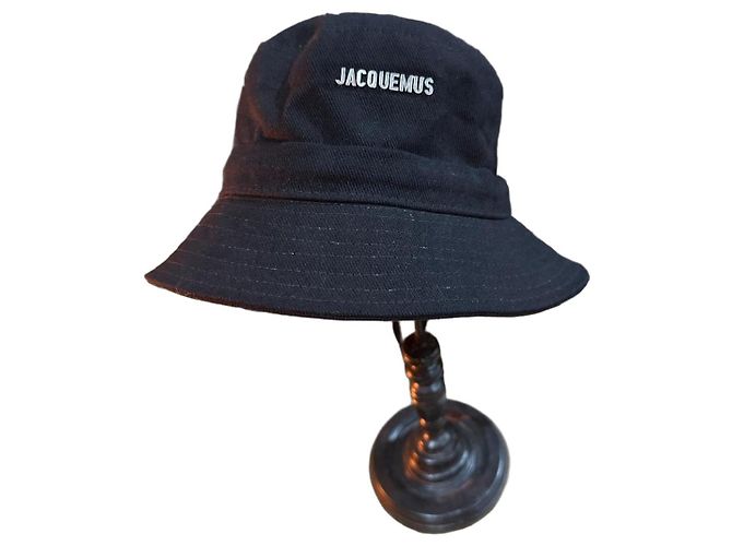 Jacquemus BOB Hut schwarz Baumwolle