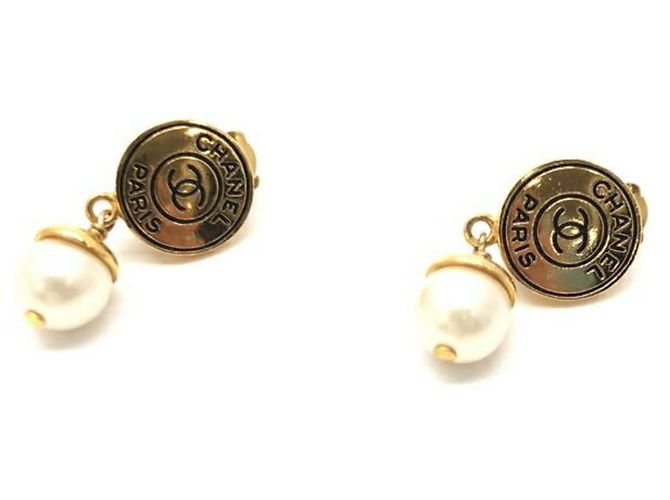 GPx Coco Mark Ohrringe mit Kunstperlen von CHANEL 97P