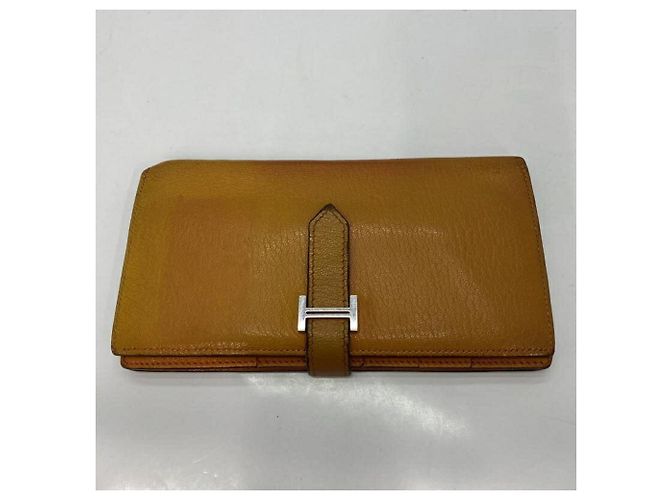 Hermès Cartera Larga Soufflé Bearn Hermes Naranja