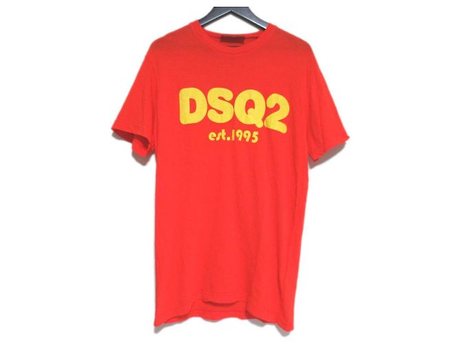 Autre Marque Camiseta de algodón DSQUARED2 DSQ2 LOGO Naranja Amarillo