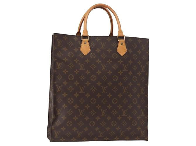 LOUIS VUITTON Monogram Sac Plat Handtasche M51140 LV Auth 156565 Monogramm