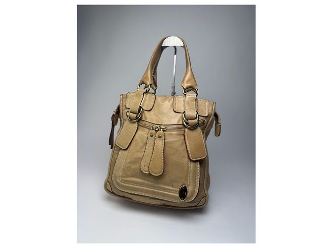 Chloé Vintage Chloe Lederhandtasche Beige
