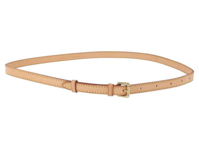 LOUIS VUITTON Ledergürtel 38,2" Beige LV Auth BA9210