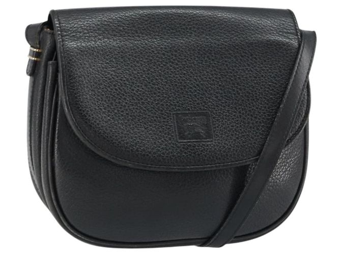Autre Marque Borsa a Spalla Burberrys in Pelle Nera e Oro Auth ep12303 Nero D'oro