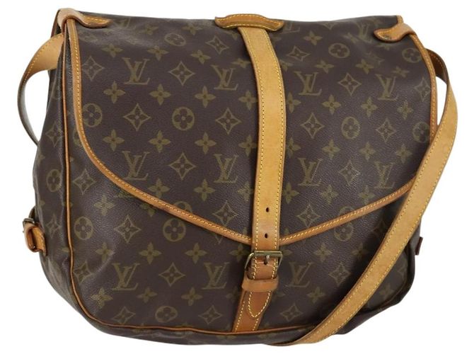 LOUIS VUITTON Bolsa de Ombro Monogram Saumur 35 M42254 LV Auth 155140 Monograma