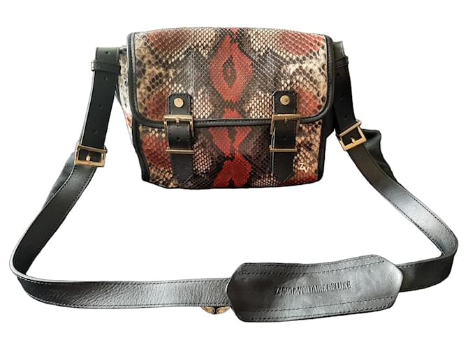 Bolsa Zadig & Voltaire Morrison de couro e python Impressão em python 