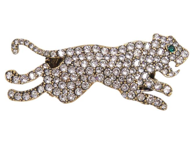 Gucci Doppel-Finger Panther Ring Silber Golden