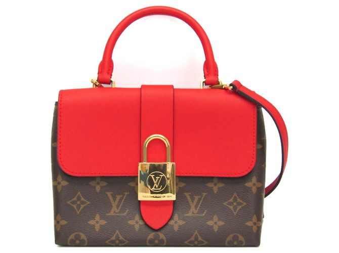 Bolsa Louis Vuitton Monogram Rocky BB M44322 Marrom Vermelho