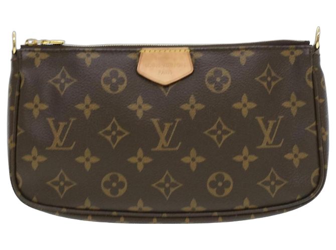 Louis Vuitton Multi Pochette Acessórios em Canvas Monogram Marrom