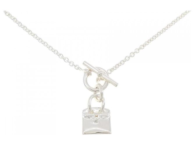 Collar Hermès Amulette Birkin en plata 925