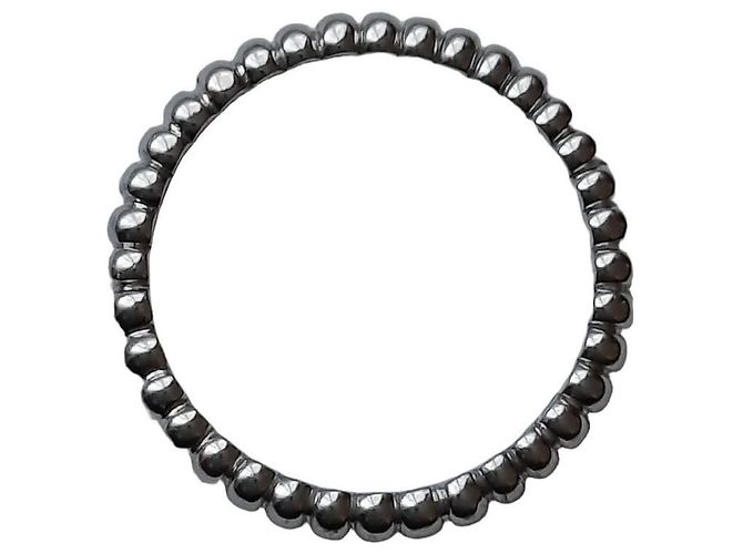 Van Cleef & Arpels Perlenring mit Goldperlen, kleines Modell, Weißgold, Größe 50 