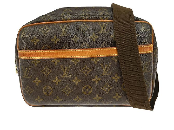Bolsa Reporter Louis Vuitton em lona Monogram PM Marrom