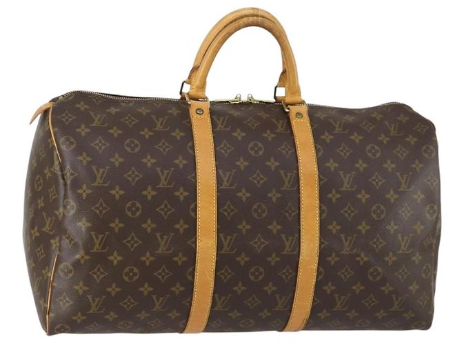 LOUIS VUITTON Bolsa Boston Monogram Keepall 50 M41426 LV Auth 155160 Monograma