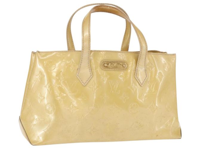 LOUIS VUITTON Bolso de Mano Monogram Vernis Wilshire PM Broncorail M91452 Auth BA8341