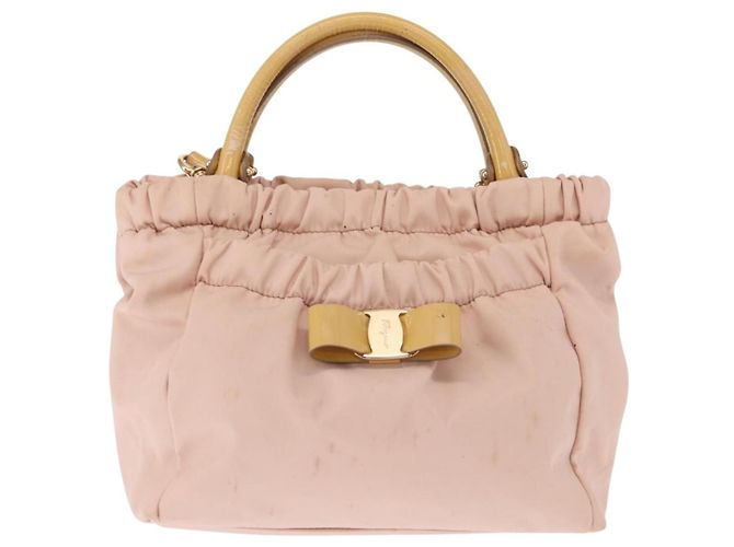 Bolso Vala de nylon Salvatore Ferragamo Rosa