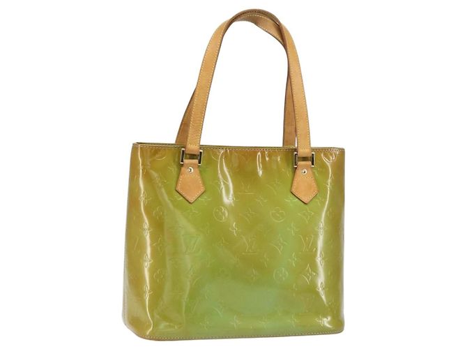 LOUIS VUITTON Bolso de Mano Monogram Vernis Houston Azul Bebé M91005 LV Auth BA8959 Azul claro