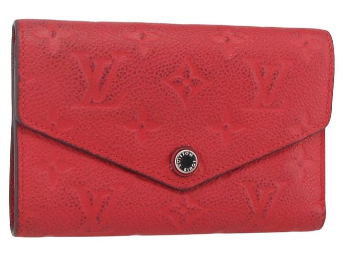 LOUIS VUITTON Empreinte Cartera Curie's Cartera Compacta M60735 Auth fm5008 Roja