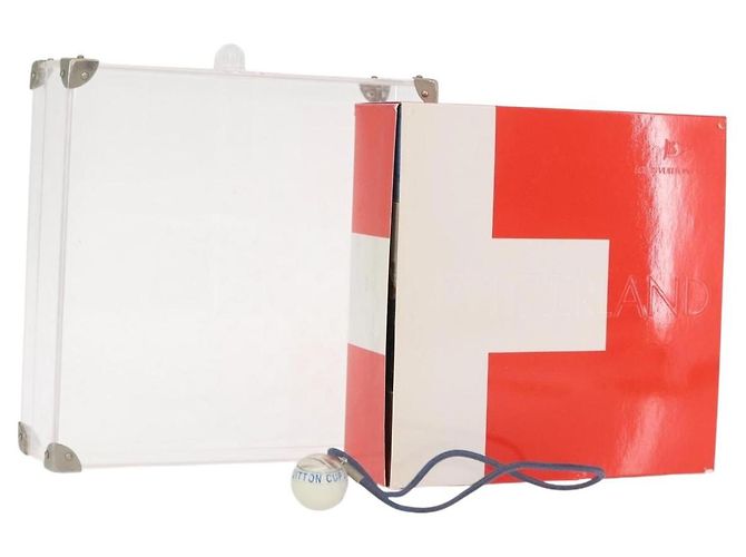 LOUIS VUITTON LV Cup puzzle Paper weight Red White LV Auth 157284SAM
