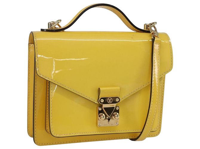 LOUIS VUITTON Monogram Vernis Monceau BB Sac à main 2way Mimosa LV Auth 157331V