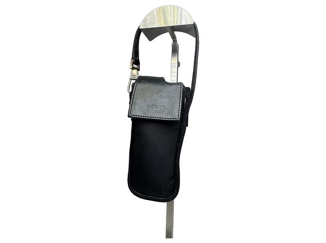 Vintage Gucci Leder Mini-Handtasche schwarz