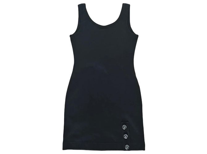 Autre Marque Vestido Chanel preto justo com costas nuas de algodão tamanho 36