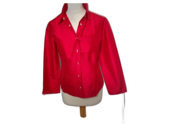 Autre Marque Chiara D'este Seidenjacke Rot