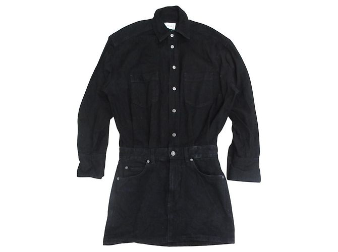 Autre Marque Tamu Denim Mini Kleid von Haikure Schwarz