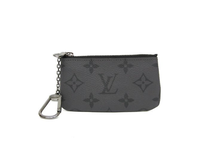 Louis Vuitton Monogram Eclipse Reverse Key Pouch M80905 Brown Black