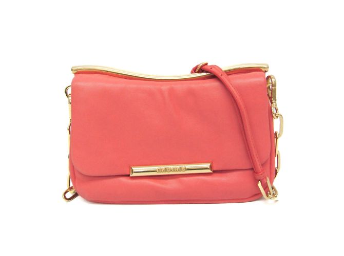 Bolsa de ombro com corrente Miu Miu Vermelho