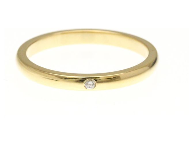 Tiffany & Co Tiffany 18K Gold Stapelring mit Diamant Golden