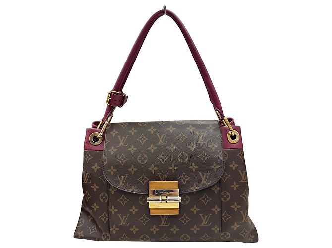 Bolsa Olympe Louis Vuitton em couro bordeaux e marrom