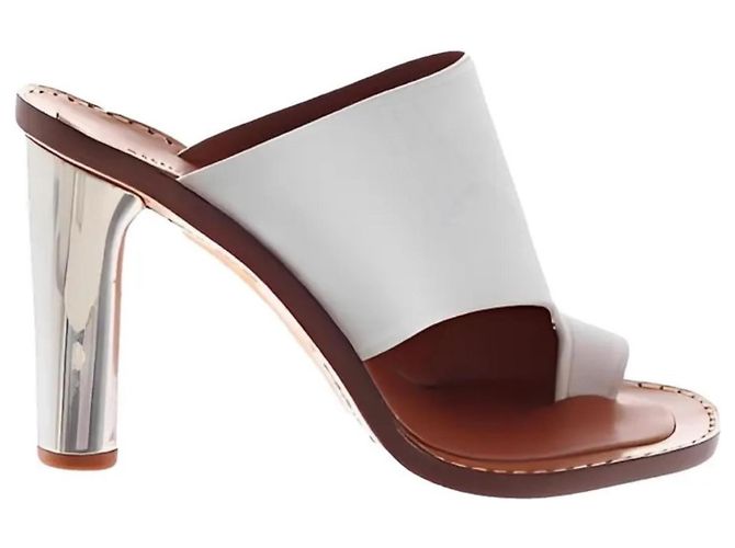 Sandali Céline in pelle bianca Bianco