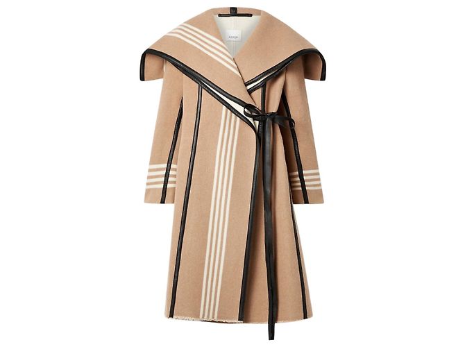 Abrigo Oversize de Lana Burberry Beige