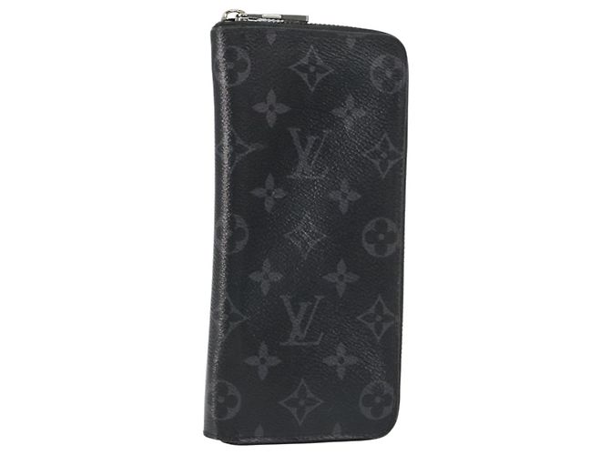 Cartera Vertical Zippy Monogram Eclipse LOUIS VUITTON M62295 Auth 148576 Monograma