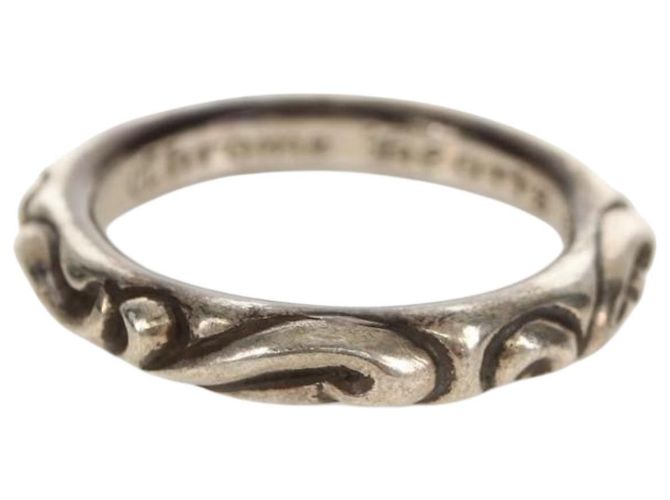 Chrome Hearts Scroll Banding Ring Ag925 Silber Auth 157976SAM