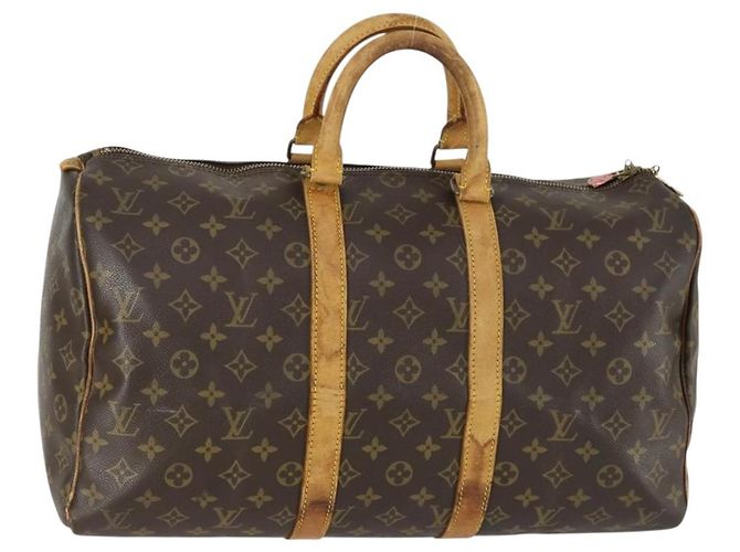 LOUIS VUITTON Bolsa Boston Monogram Keepall 45 M41428 LV Auth BA8828 Monograma