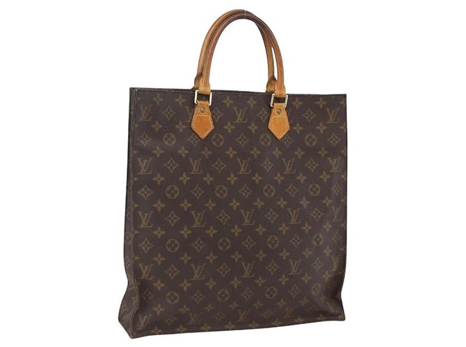 LOUIS VUITTON Monogram Sac Plat Handtasche M51140 LV Auth 157365 Monogramm