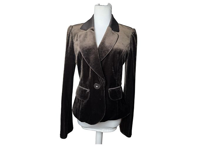 Vintage Courreges Samtblazer braun 40/L