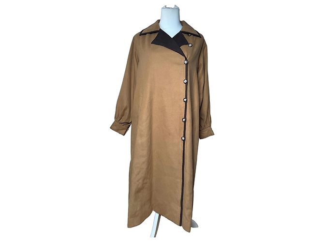 Casaco de camurça vintage Yves Saint Laurent Camel M Camelo